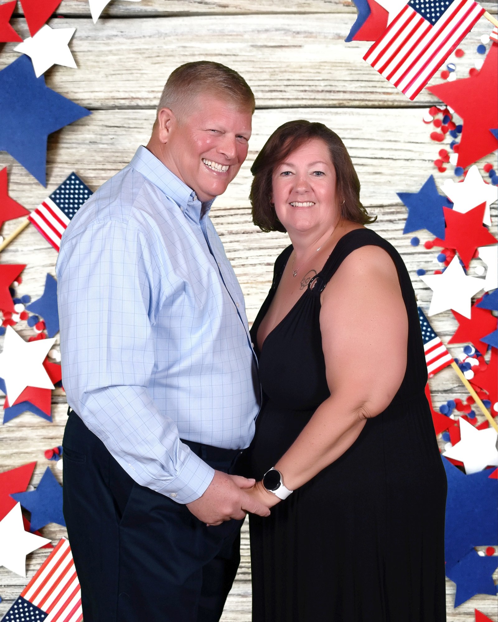 Lewis and Dawn celebrating the Fourth of July
