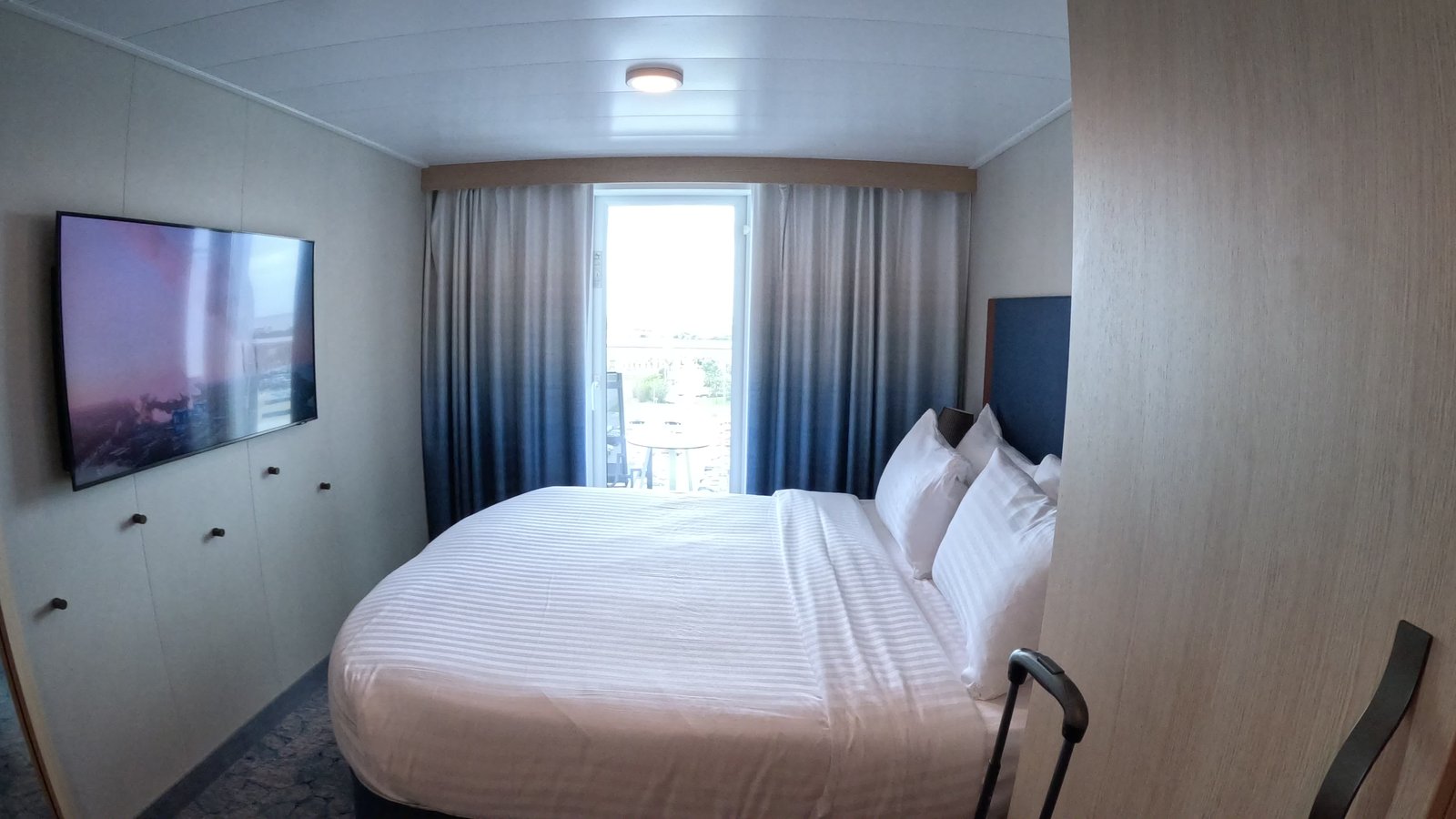 Stateroom with private balcony aboard Royal Caribbean